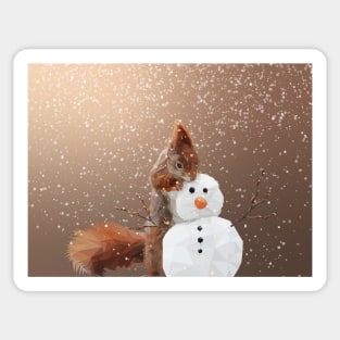 Snow Squirrel Sticker